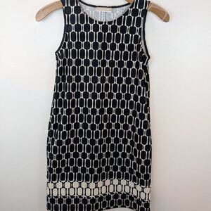Stefanel Mid-Length Patterned Black/White Dress, Sz 6